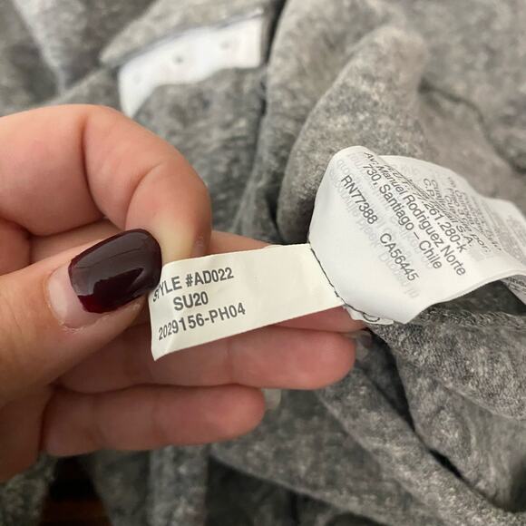 NEW Madewell Crewneck Short Sleeve Thong Bodysuit Gray Size XXL - Picture 6 of 9